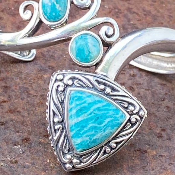 Sterling Silver and Turquoise Cuff Bracelet - Picture 4 of 13